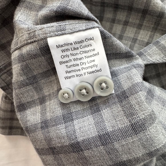 Joseph Abboud‎ Men's Long Sleeve Button Up Shirt Check Gray Size X-Large Casual - Picture 5 of 11